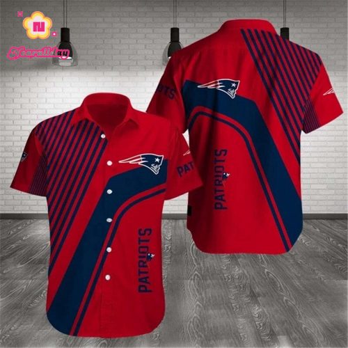 New England Patriots Hawaiian Shirts Pattern Stripe