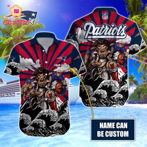 New England Patriots NFL Printed Hawaiian Shirt Custom Gift