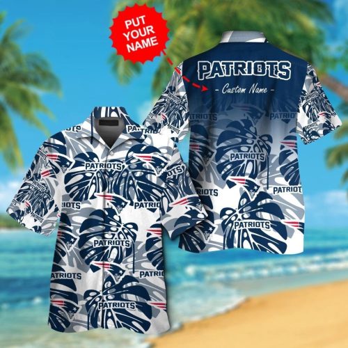 New England Patriots Short Sleeve Button Up Tropical Aloha Hawaiian Shirt Set for Men Women Kids Gift