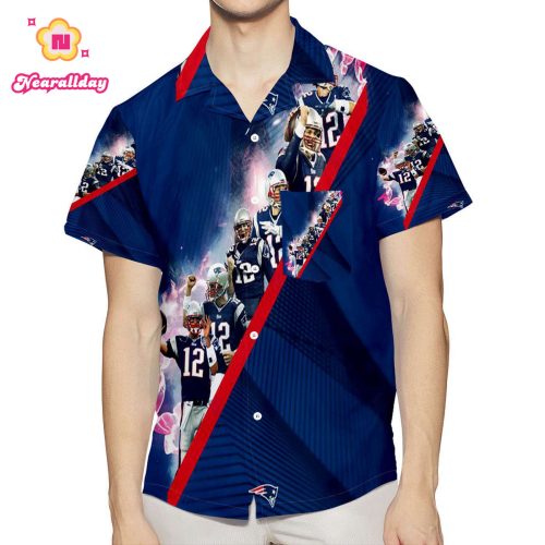 New England Patriots Tom Brady13 3D All Over Print Summer Beach Hawaiian Shirt With Pocket