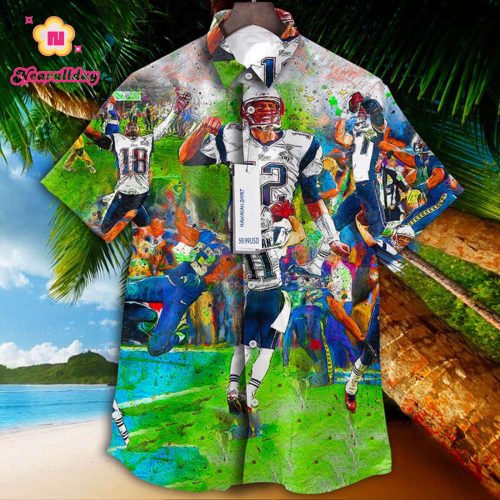 New England Patriots Vintage Aloha Hawaiian Shirt