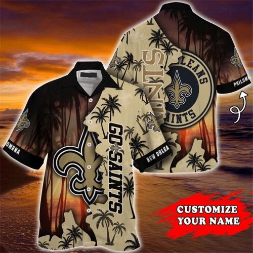 New Orleans Saints Hawaiian Shirt Customize Your Name