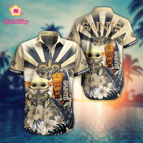 New Orleans Saints NFL Baby Yoda Hawaiian Shirt