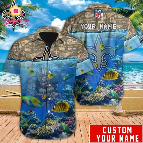 New Orleans Saints NFL Printed Hawaiian Shirt Custom Gift