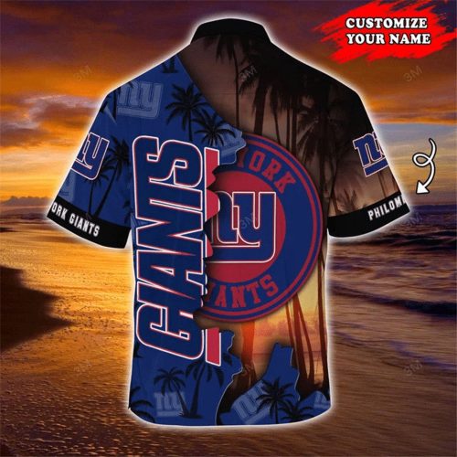 New York Giants Hawaiian Shirt Customize Your Name