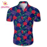 New York Giants Hawaiian Shirt Floral Button Up New York Giants Hawaiian Shirt Floral Button Up