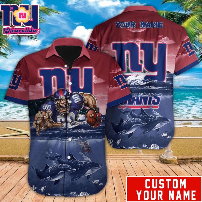 New York Giants NFL Printed Hawaiian Shirt Custom Gift