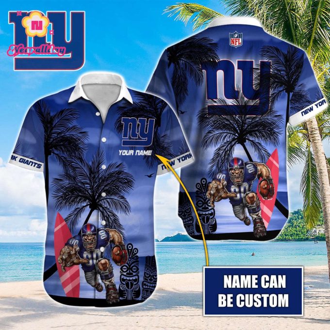 New York Giants NFL Printed Hawaiian Shirt Custom Gift