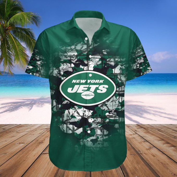 New York Jets Hawaii Shirt Set Camouflage Vintage – NFL