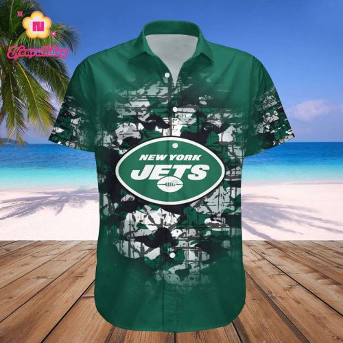 New York Jets Hawaii Shirt Set Camouflage Vintage – NFL