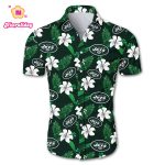 New York Jets Hawaiian Shirt Floral Button Up