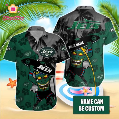 New York Jets NFL Printed Hawaiian Shirt Custom Gift