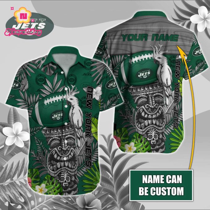 New York Jets NFL Printed Hawaiian Shirt Custom Gift