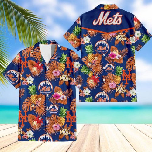 New York Mets Pineapple Tropical Hawaiian Shirt – Official MLB Merchandise