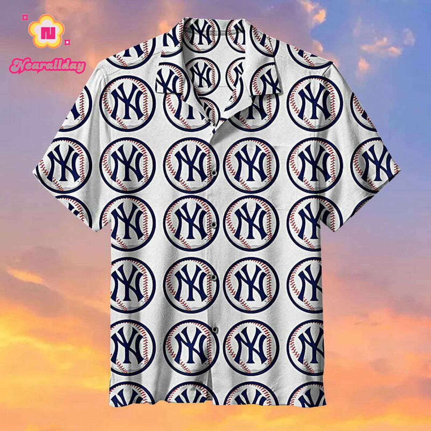 New York Yankees Hawaiian Shirt: Official MLB Merchandise New York Yankees Hawaiian Shirt: Official MLB Merchandise