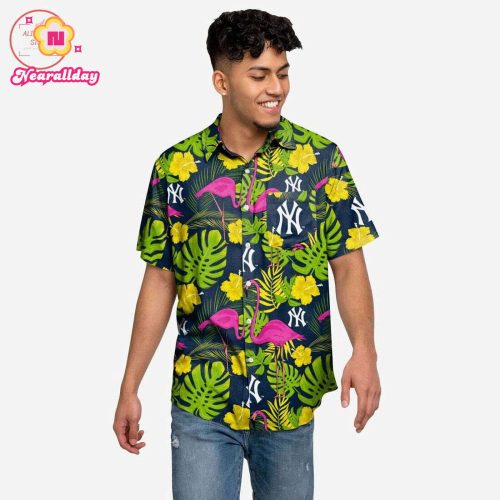 New York Yankees Highlights Hawaiian Shirt - Official MLB Merchandise