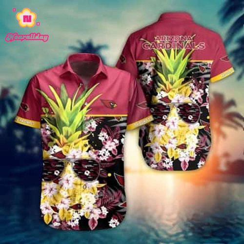 NFL Arizona Cardinals Hawaiian Shirt Funny Sunglasses Pineapple Summer Beach Gift