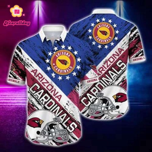 NFL Arizona Cardinals Hawaiian Shirt Helmet Gift For Football Fans