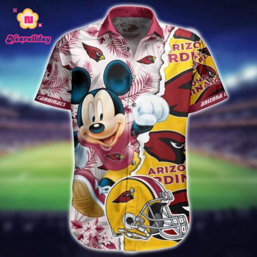 NFL Arizona Cardinals Hawaiian Shirt Mickey Mouse All over print
