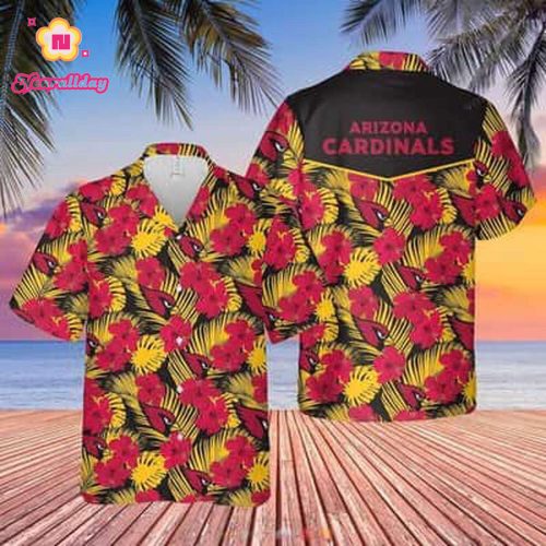 NFL Arizona Cardinals Hawaiian Shirt Palm Leaves Pattern Beach Gift For Him