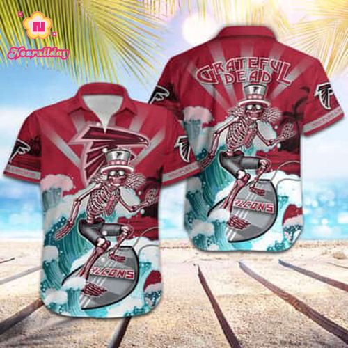 NFL Atlanta Falcons Hawaiian Shirt Funny Grateful Dead Beach Gift For Friend