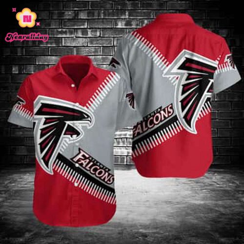 NFL Atlanta Falcons Hawaiian Shirt Red Aloha Gift For Football Fans