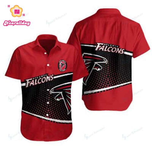 NFL Atlanta Falcons Hawaiian Shirt Red Aloha Gift For Sporty Boyfriend