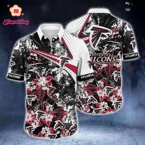 NFL Atlanta Falcons Hawaiian Shirt Tropical Flower Beach Gift For Him