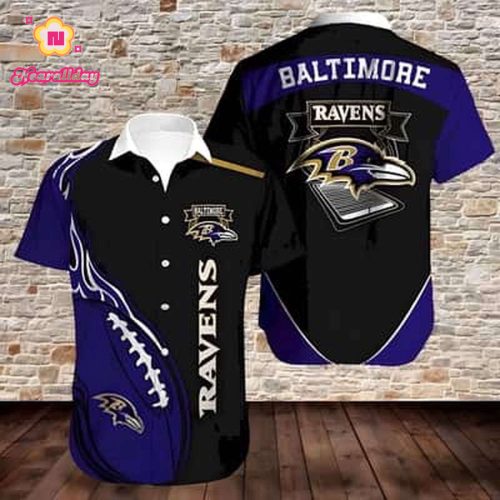 NFL Baltimore Ravens Hawaiian Shirt Best Gift For Football Fans