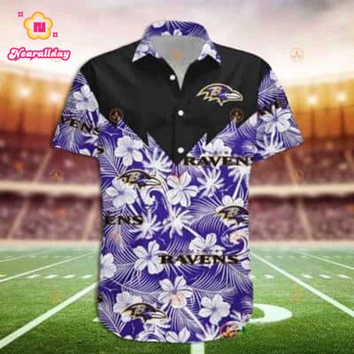 NFL Baltimore Ravens Hawaiian Shirt Gift For Beach Lovers