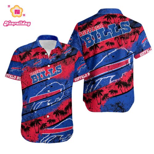 NFL Buffalo Bills Blue Red Coconut Tree Hawaiian Shirt Men & Women Aloha Shirt