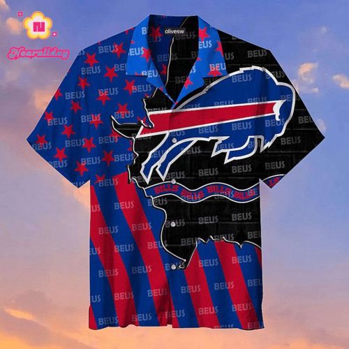 NFL Buffalo Bills Buffalo Across Over Scratch America Hawaiian Shirt Aloha Shirt