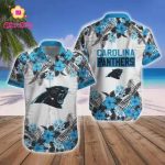 NFL Carolina Panthers Hawaiian Shirt And Short This Summer FVJ2