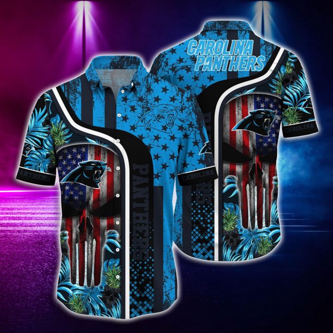 NFL Carolina Panthers Hawaiian Shirt Short 3
