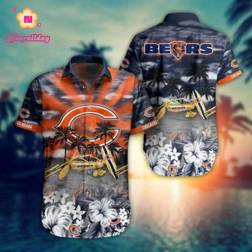 NFL Chicago Bears Hawaiian Shirt And Short This Summer FVJ3