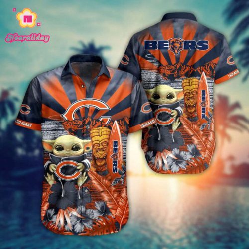 NFL Chicago Bears Hawaiian Shirt Baby Yoda Style Summer