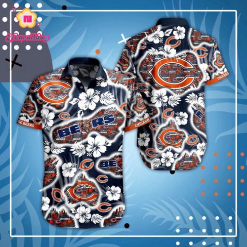 NFL Chicago Bears Hawaiian Shirt Short For Fans 1