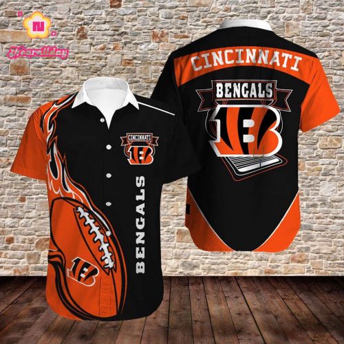 NFL Cincinnati Bengals Gift Logo Hawaiian Shirt N04