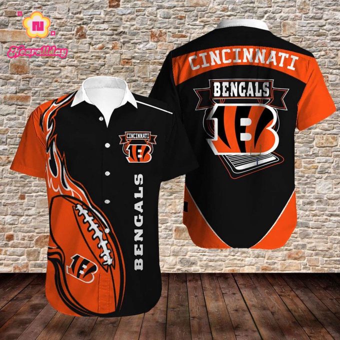 NFL Cincinnati Bengals Gift Logo Hawaiian Shirt N04