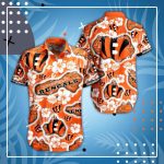NFL Cincinnati Bengals Hawaiian Shirt Short For Fans 01 NFL Cincinnati Bengals Hawaiian Shirt Short For Fans 01