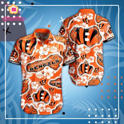 NFL Cincinnati Bengals Hawaiian Shirt Short For Fans 01