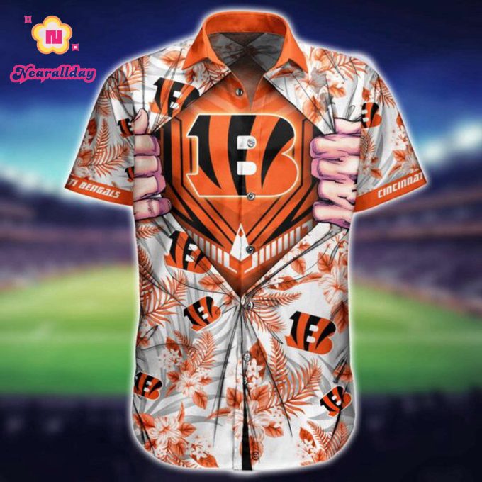 NFL Cincinnati Bengals Hawaiian Shirt Short For Fans 02