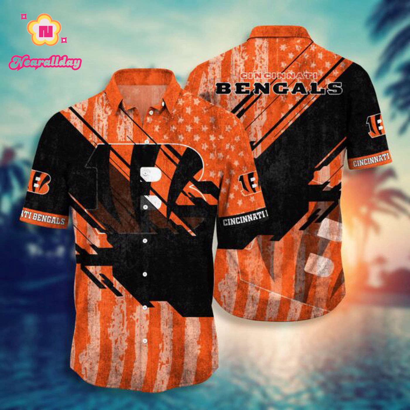 NFL Cincinnati Bengals Hawaiian Shirt Short Style Hot Trending 02 NFL Cincinnati Bengals Hawaiian Shirt Short Style Hot Trending 02