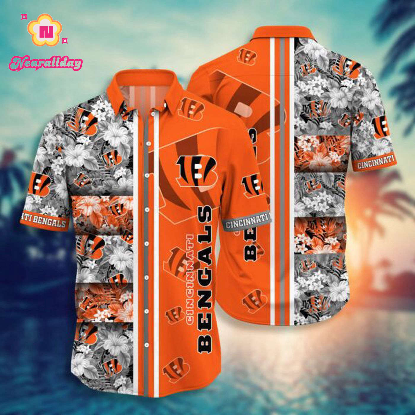 NFL Cincinnati Bengals Hawaiian Shirt Short Style Hot Trending 04 NFL Cincinnati Bengals Hawaiian Shirt Short Style Hot Trending 04