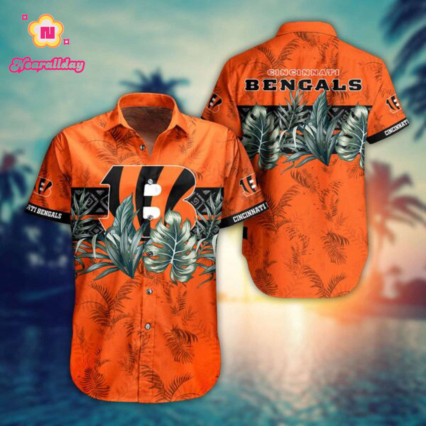 NFL Cincinnati Bengals Hawaiian Shirt Short Style Hot Trending Summer NFL Cincinnati Bengals Hawaiian Shirt Short Style Hot Trending Summer