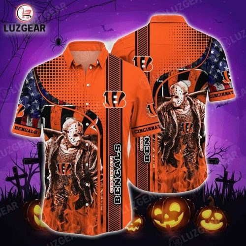 NFL Cincinnati Bengals Jason Voorhees Halloween Hawaiian Shirt Aloha Shirt