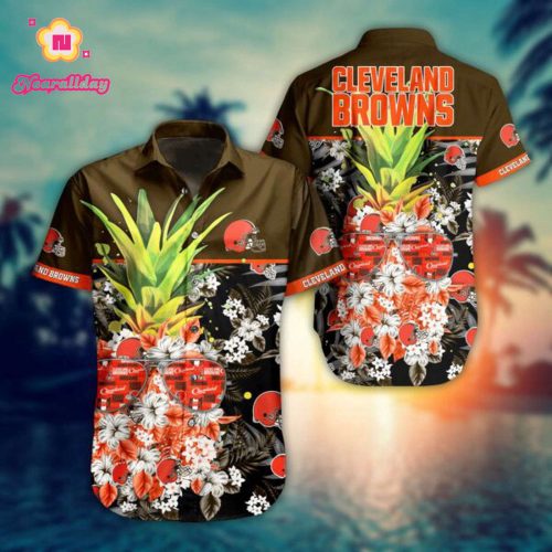 NFL Cleveland Browns Hawaiian Shirt Pineapple New Trending