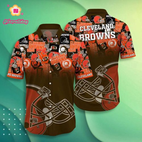 NFL Cleveland Browns Hawaiian Shirt Short Style Gift For Fans NFL 244