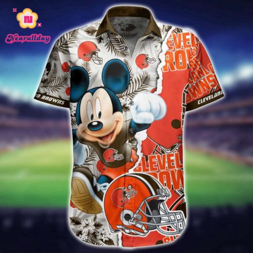 NFL Cleveland Browns Hawaiian Shirt short Summer 02