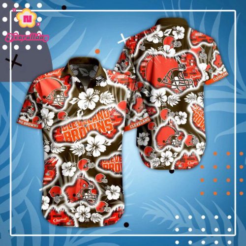 NFL Cleveland Browns Hawaiian Shirt Short Summer 03